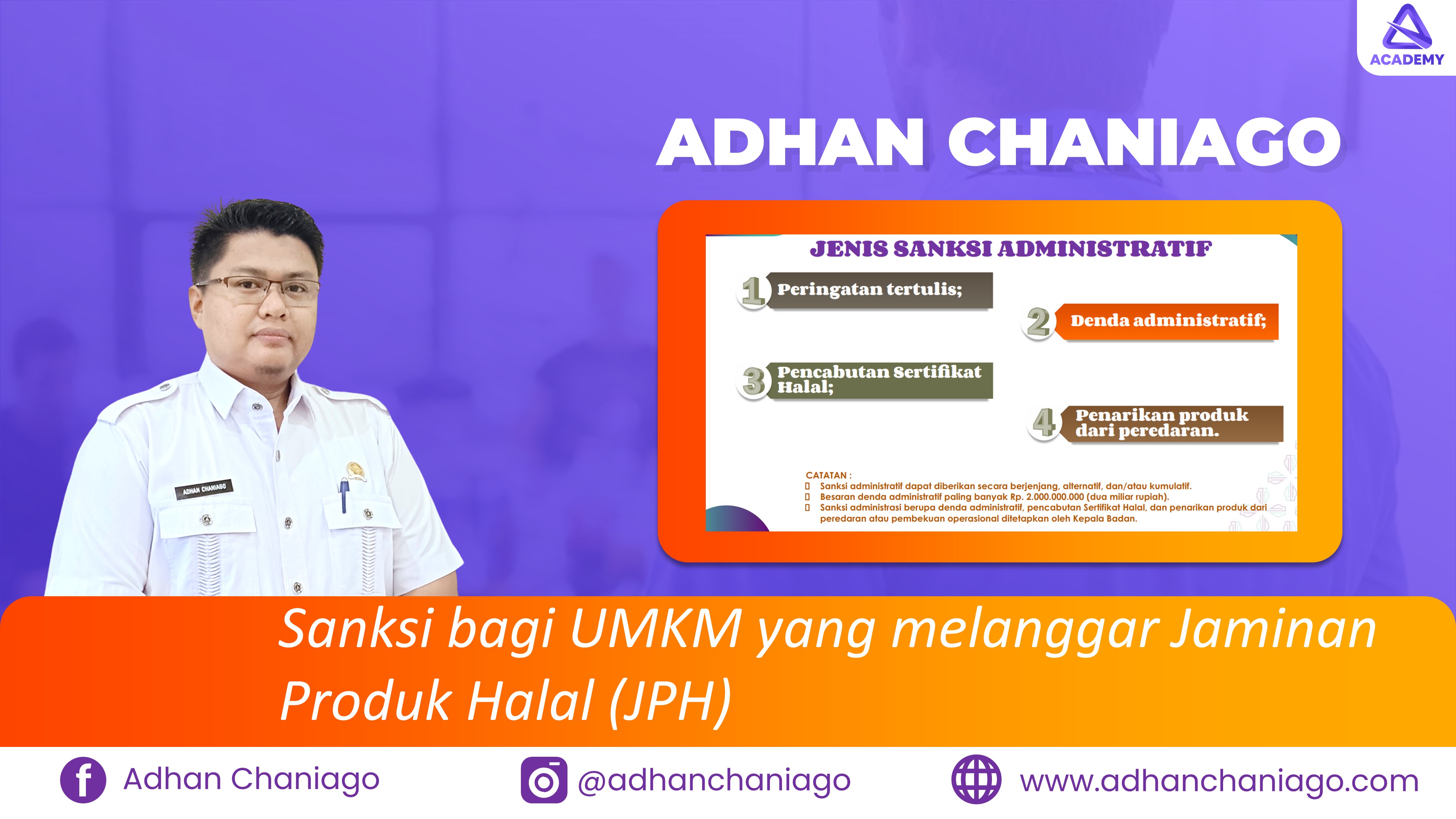 Sanksi bagi UMKM yang melanggar Jaminan Produk Halal (JPH)